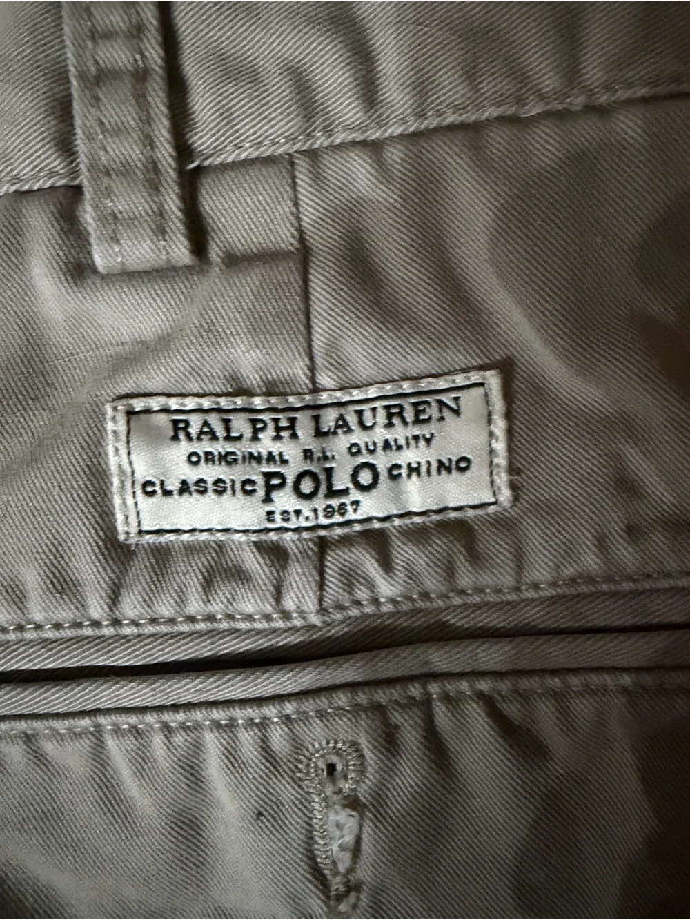 Polo by Ralph Lauren Khaki Flat-Front Cotton Shorts